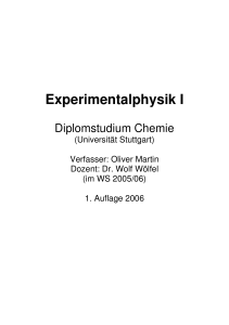 Experimentalphysik I