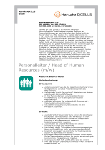 Personalleiter / Head of Human Resources (m/w) - job