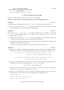 2. Übung Mathematische Logik - RWTH