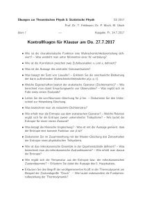 Kontrollfragen für Klausur am Do. 27.7.2017