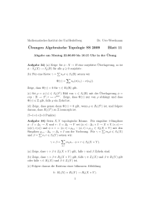 ¨Ubungen Algebraische Topologie SS 2009 Blatt 11