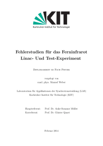 Fehlerstudien für das Ferninfrarot Linac- Und Test-Experiment