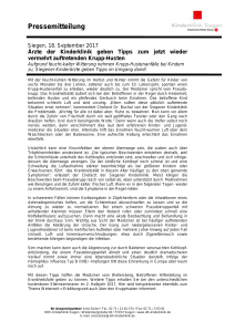 Pressemitteilung - DRK Kinderklinik Siegen