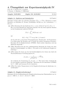 4.¨Ubungsblatt zur Experimentalphysik IV - physik.uni