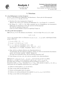 A Analysis I - TU Darmstadt/Mathematik