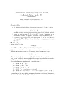 Mathematik für Informatiker III