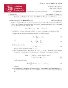 Phys. H. Kriegel Allgemeine Relativitätstheorie WS 2012/2013 11