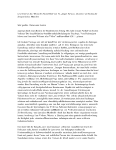 Leserbrief an das "Deutsche Pfarrerblatt" von Dr. Jürgen Zarusky