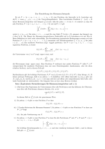 Zur Ermittlung des Riemann-Integrals