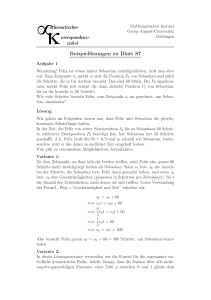 Beispiellösungen zu Blatt 87 - Mathematik an der Universität Göttingen