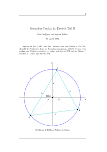 Besondere Punkte im Dreieck Teil II
