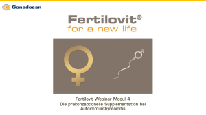 Fertilovit Webinar Modul 4 Die präkonzeptionelle Supplementation
