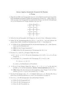 Lineare Algebra/Analytische Geometrie für Physiker