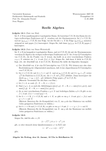 Reelle Algebra - Fachbereich Mathematik und Statistik