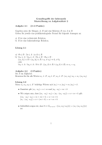 Grundbegriffe der Informatik Musterlösung zu Aufgabenblatt 2