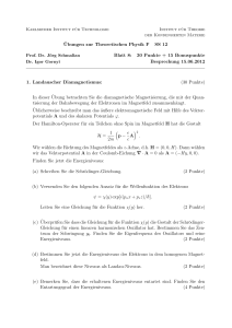 ¨Ubungen zur Theoretischen Physik F SS 12 Blatt 8: 30 Punkte + 15