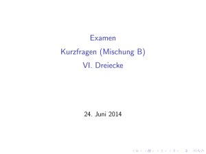 Examen Kurzfragen (Mischung B) VI. Dreiecke