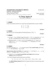 12.¨Ubung Algebra II