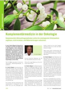Komplementärmedizin in der Onkologie - BioMed
