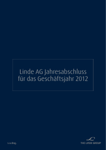 Linde AG Jahresabschluss für das Geschäftsjahr 2012