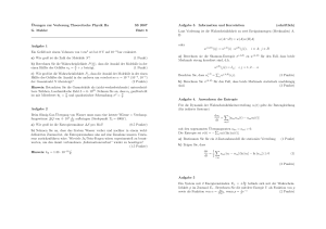 Übungen zur Vorlesung Theoretische Physik IIa SS 2007 G. Mahler