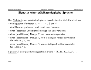 Signatur einer prädikatenlogische Sprache