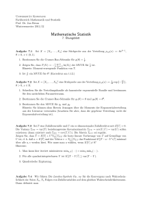 Mathematische Statistik - Fachbereich Mathematik und Statistik