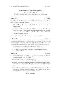 Dr. Susanne Knies, Philipp Nägele 27.10.2014 Mathematik I für