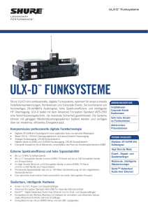 ulx-d™ funksysteme - Shure Distribution