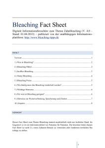 Bleaching Fact Sheet
