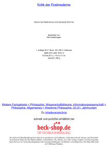 Kritik der Postmoderne - ReadingSample - Beck-Shop