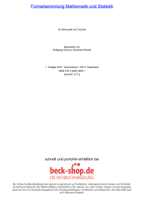 Formelsammlung Mathematik und Statistik - Beck-Shop