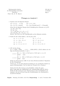 Blatt 1 - Mathematik - Heinrich-Heine