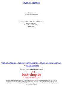 Physik für Techniker - ReadingSample - Beck-Shop