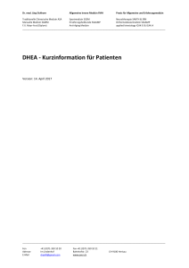DHEA - Kurzinformation für Patienten