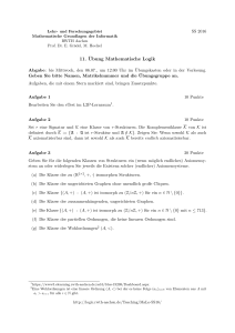 11. Übung Mathematische Logik - RWTH