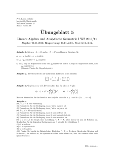 Ubungsblatt 5 - Institut für Mathematik
