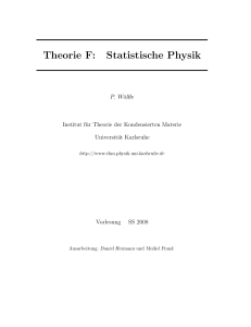 Theorie F: Statistische Physik