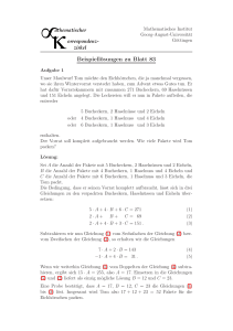 Beispiellösungen zu Blatt 83 - Mathematik an der Universität Göttingen
