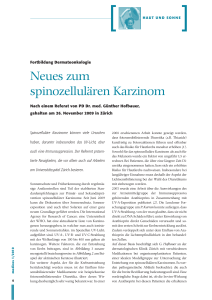 Neues zum spinozellulären Karzinom