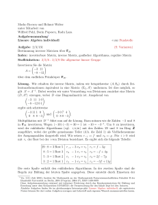 Lineare Algebra individuell - Institut für Mathematik