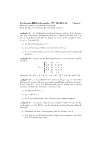 Mathematik III für Informatiker (CV) WS 2011/12 Otto-von