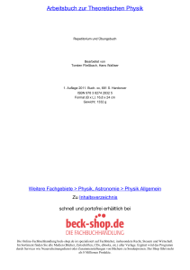 Arbeitsbuch zur Theoretischen Physik - ReadingSample - Beck-Shop