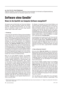 Software ohne Gewähr - Wissensdatenbank Gerichts-SV