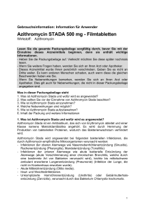 Azithromycin STADA 500 mg - Filmtabletten