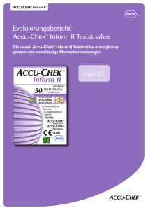 Evaluierungsbericht: Accu-Chek® Inform II Teststreifen mmol/l