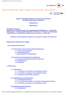 Kolorektales Karzinom Text [www.evidence.de]