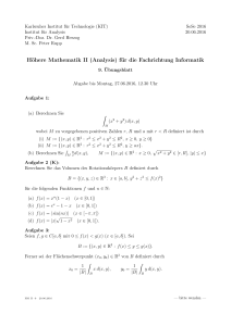 Höhere Mathematik II (Analysis) für die Fachrichtung Informatik
