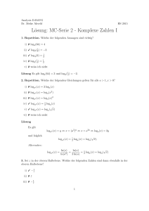 Lösung: MC-Serie 2 - Komplexe Zahlen I - D-MATH