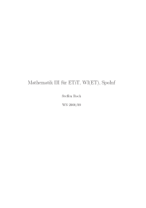 Mathematik III für ETiT, WI(ET), SpoInf